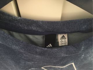 Camiseta Adidas Crop Top Azul y Blanco