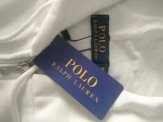Sudadera Polo Ralph Lauren blanca cremallera