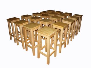 Taburete alto NUEVO resistente de madera maciza