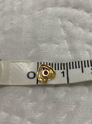Pendientes Corazón Oro de 375 Rubi y certificado