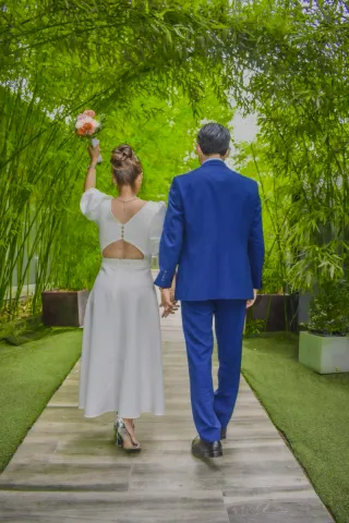 Vestido blanco boda civil