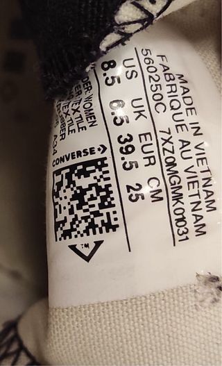Converse talla 39.5 plataforma