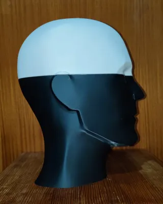 Cabeza de maniquí bicolor