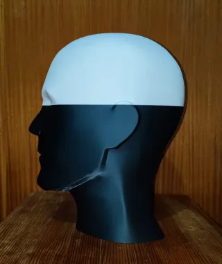 Cabeza de maniquí bicolor