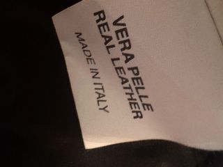 Chaqueta Piel Vera Pelle Tachuelas Negra/Blanca