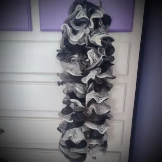 Bufanda de punto hecha a mano