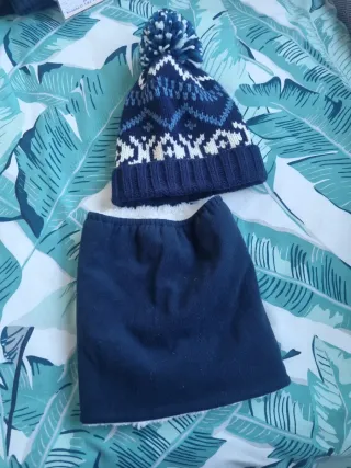 Berretto e sciarpa Isotoner bambini blu