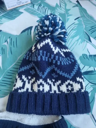 Berretto e sciarpa Isotoner bambini blu