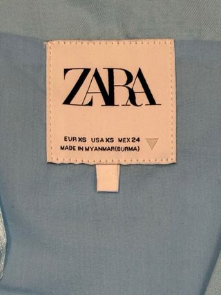 Chaleco Zara azul celeste mujer