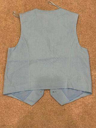 Chaleco Zara azul celeste mujer