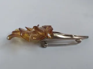 Broche Vintage Diseño Floral en Plata 925 13.57g