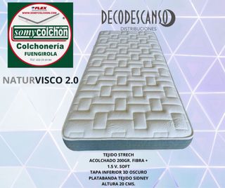 Colchón naturvisco , 90x190 .