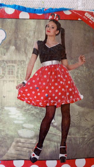 Disfraz Minie Ratoncita Mujer Talla M/L Nuevo