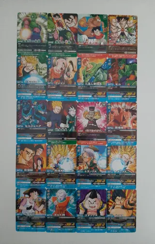 Dragon ball data carddass lote 142 cartas japones