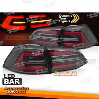 LUZES TRASEIRAS LED PRETAS COM REDSEQ para VW GOL