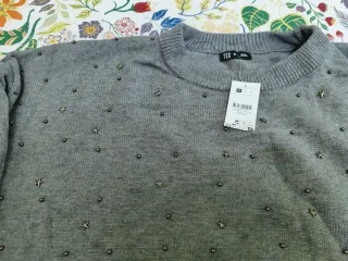 Jersey gris con tachuelas Talla 3XL