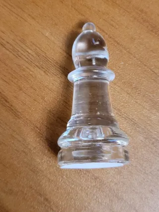 Scacchiera in vetro trasparente vintage