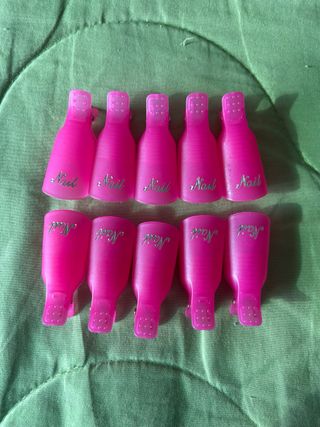 10 Piezas para Remover Esmalte Rosa