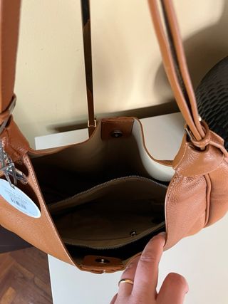 Borsa in pelle marrone