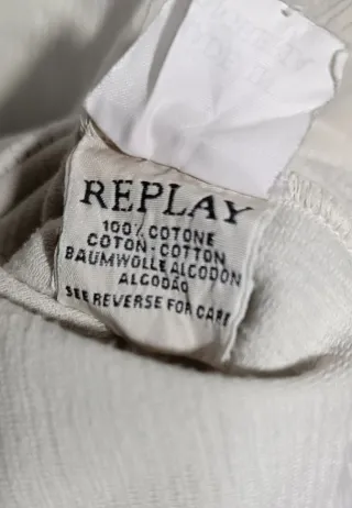Jersey Replay Blue Jeans Beige Talla XXL