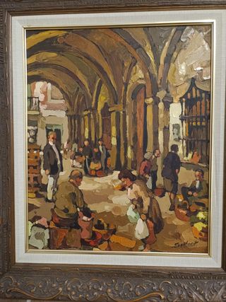 Cuadro Joan Sallent Mercat Plaça Ajuntament