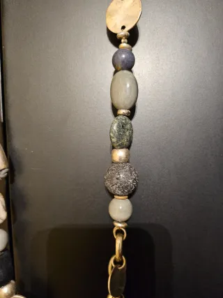 Collar Bisutería plateado y Gris