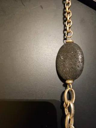 Collar Bisutería plateado y Gris