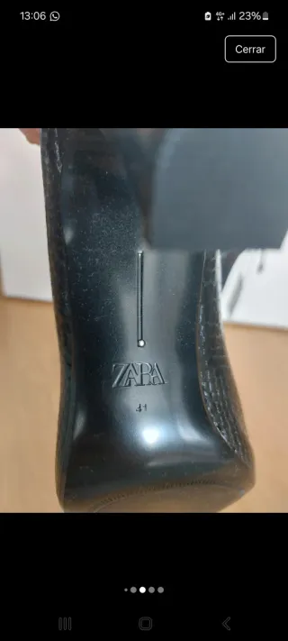 Botas/botines Zara Piel imitación Serpiente Talla