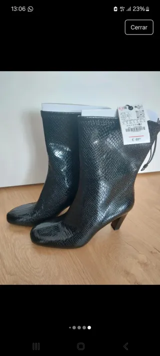 Botas/botines Zara Piel imitación Serpiente Talla