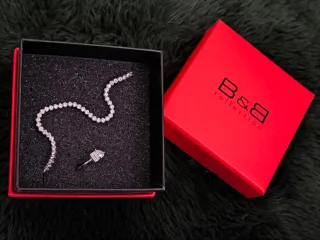 Set regalo braccialetto e anello fidanzamento