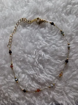 Pulsera dorada con perlas, plata 925 Y Acero inoxi