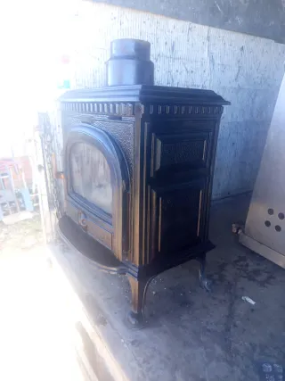 Estufa caset de leña hierro fundido
