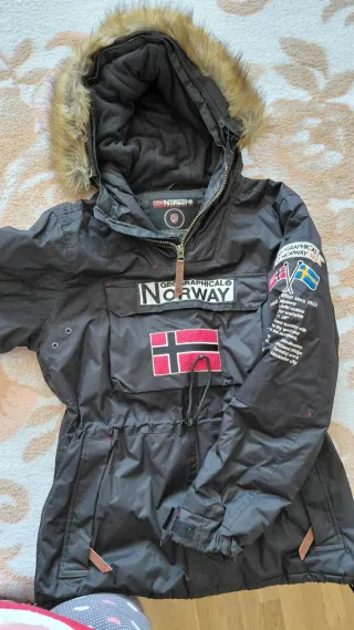 Parka Geographical Norway Negra Hombre