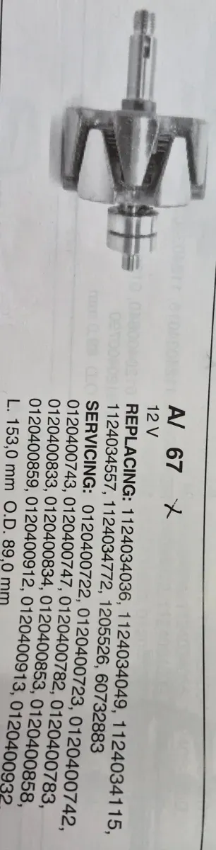 Rotore alternatore Bosch Audi Lancia