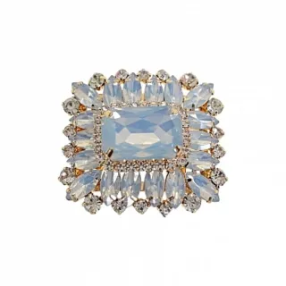 Broche Vestido Ópalo Dorado