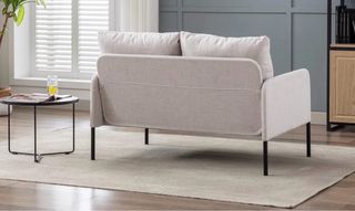 Sofá 2 plazas tela gris