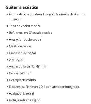Fender CD140SCE Guitarra Electroacústica