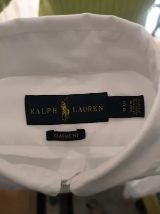 Camisa Ralph Lauren Blanca Classic Fit Talla S
