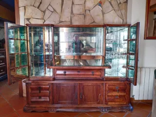 Mueble Bar Madera Tallada Antiguo