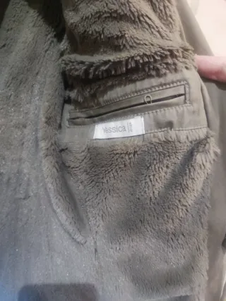 Cazadora verde militar con forro