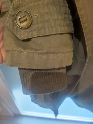 Cazadora verde militar con forro