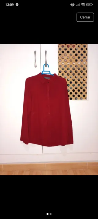 Camisas negra y burdeos manga larga