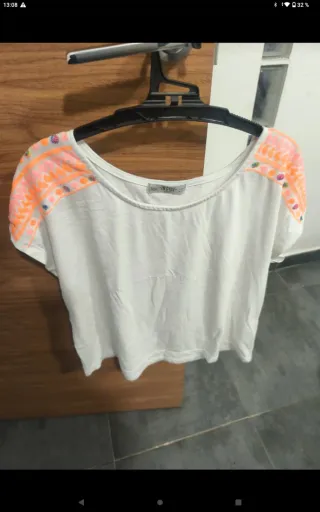 Camiseta INSIDE blanca bordada S