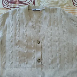 Cárdigan Zara Beige Talla L