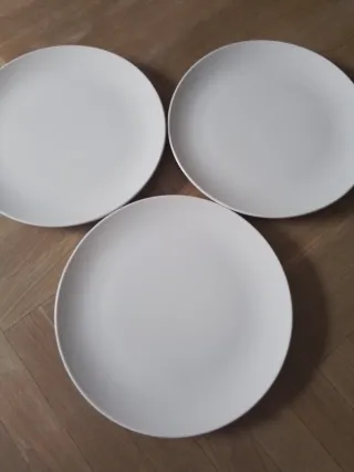 3 Platos Ikea Blancos 27 cm