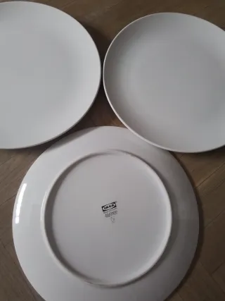 3 Platos Ikea Blancos 27 cm