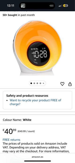 Despertador BL20 Máquina de Sonido Luz