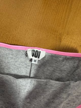 Top GOI gris y rosa talla M