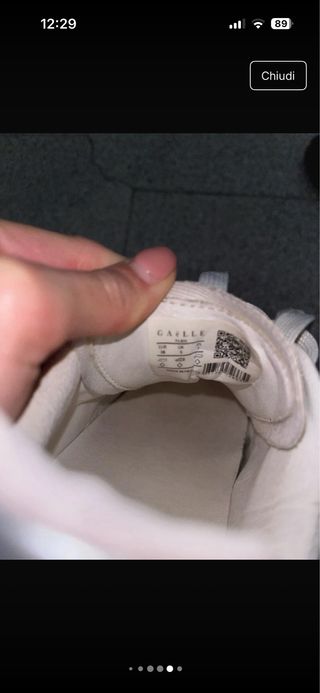 Scarpe Gaelle bianche e argento