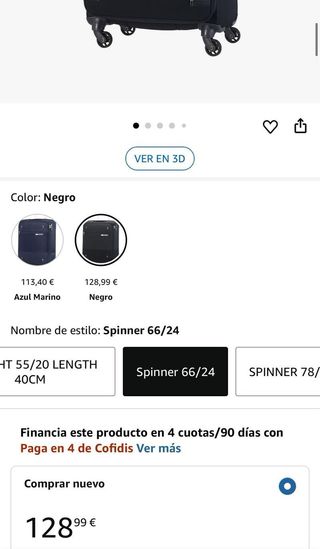 Samsonite Base Boost Spinner M Maleta Negra